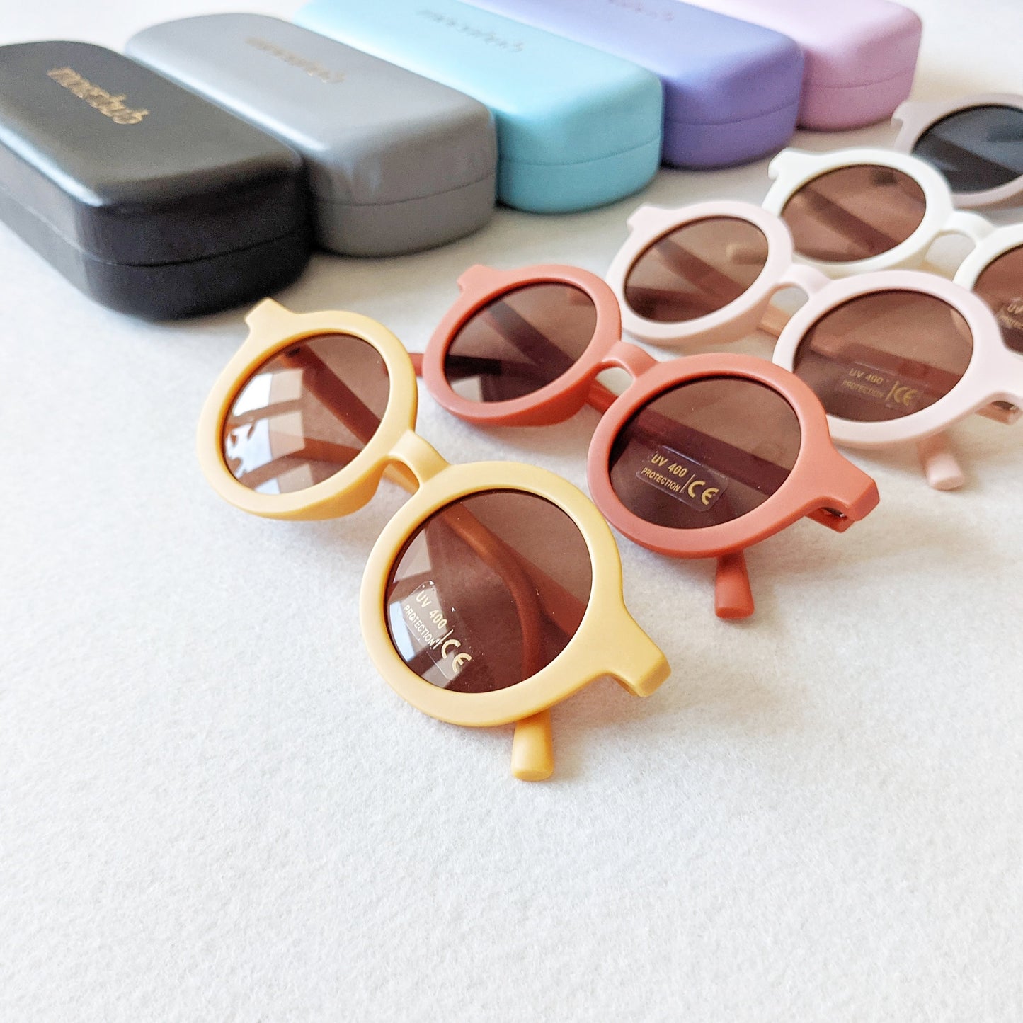Kids Retro Sunglasses with Casing