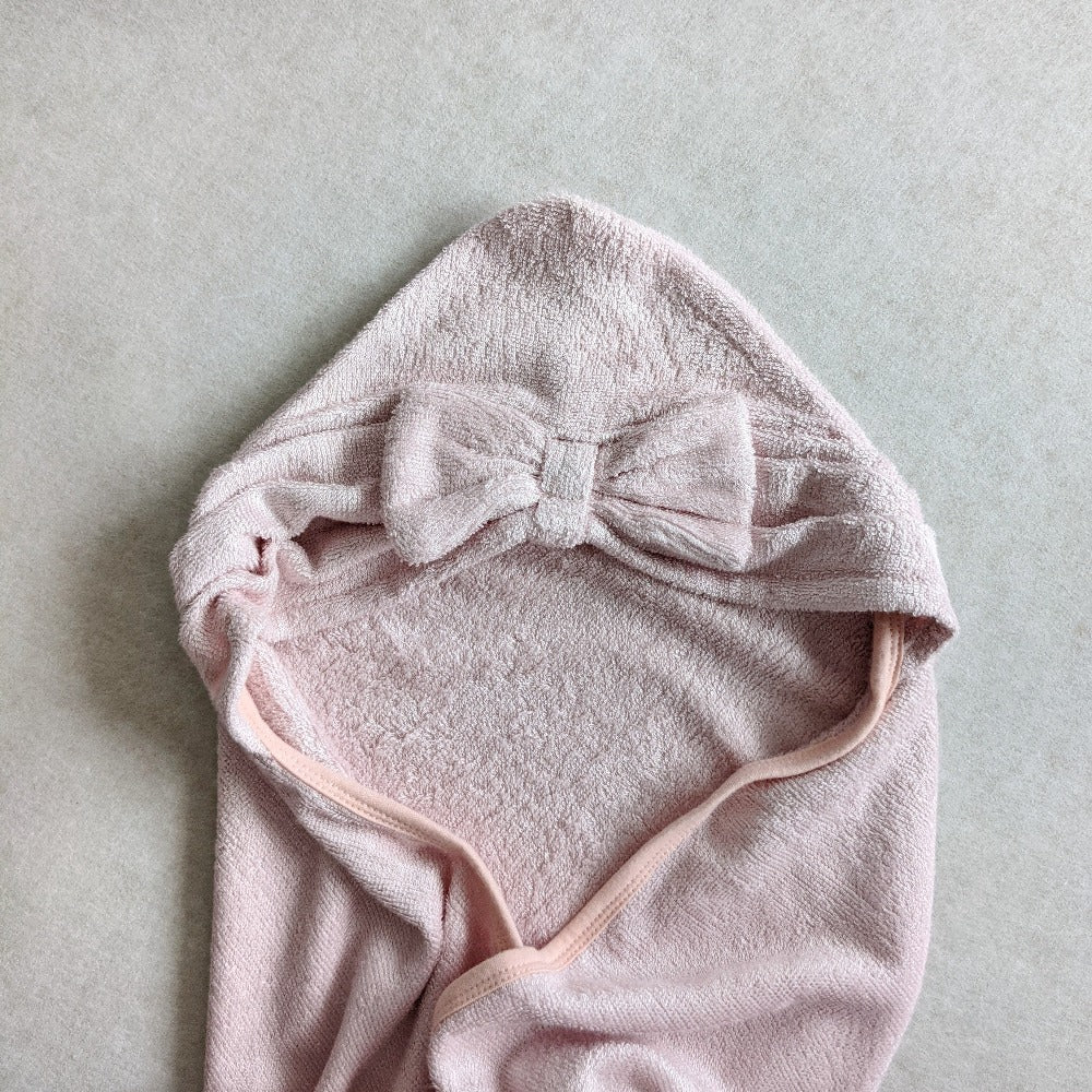 Bow Bamboo Terry Hooded Towel