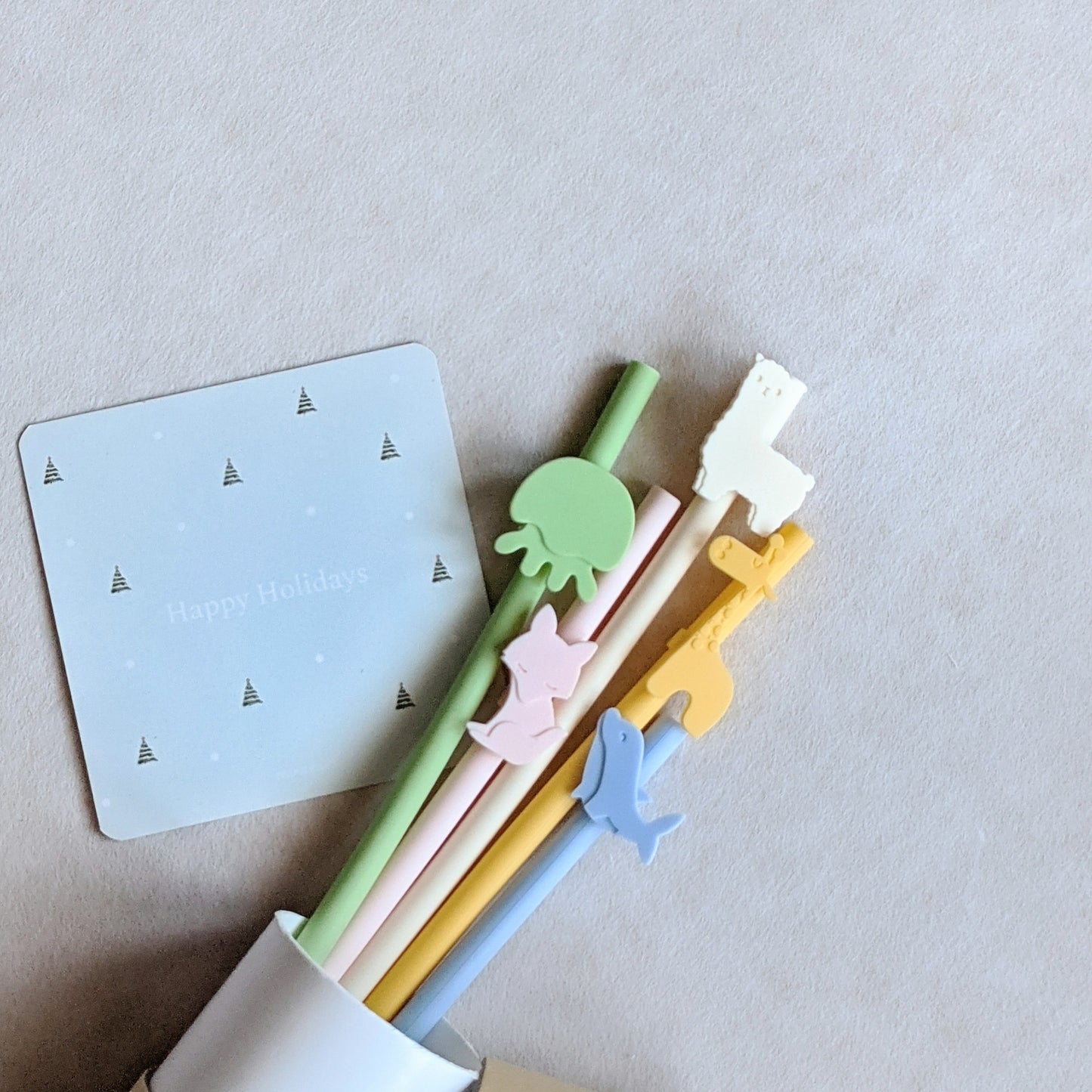 Reusable Silicone Straw Set (5pcs)