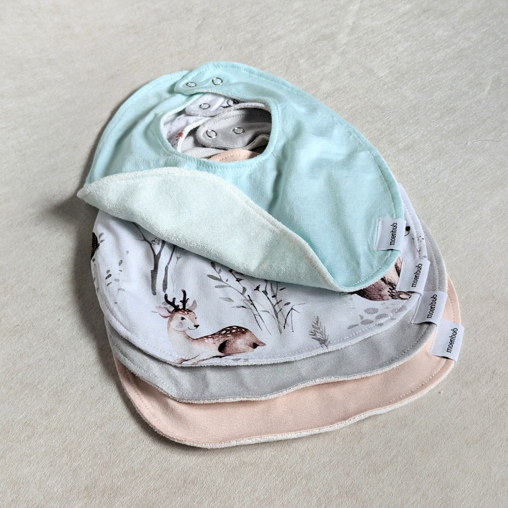 Reversible Baby Bib (Bamboo and Towelling)