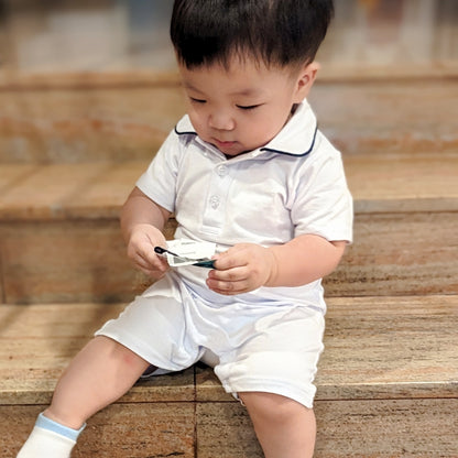 Cotton Polo Romper