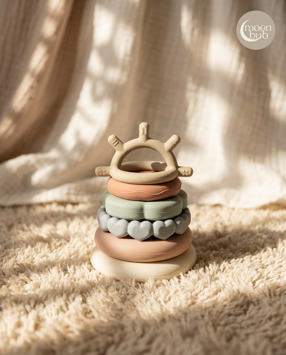 Silicone Stacking Ring Tower Toy Set (6pc)