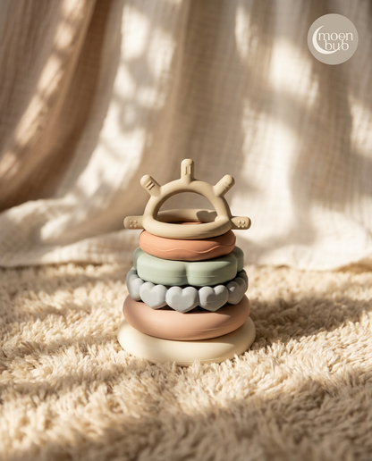 Silicone Stacking Ring Tower Toy Set (6pc)
