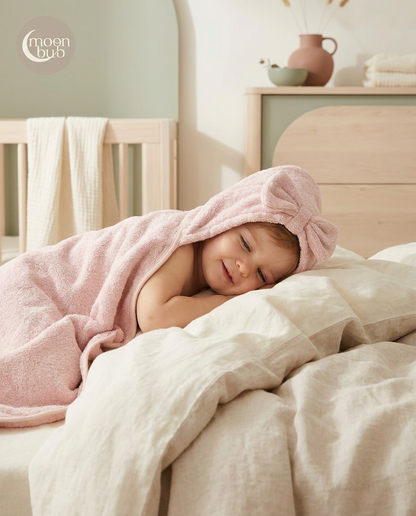Bow Bamboo Terry Hooded Towel