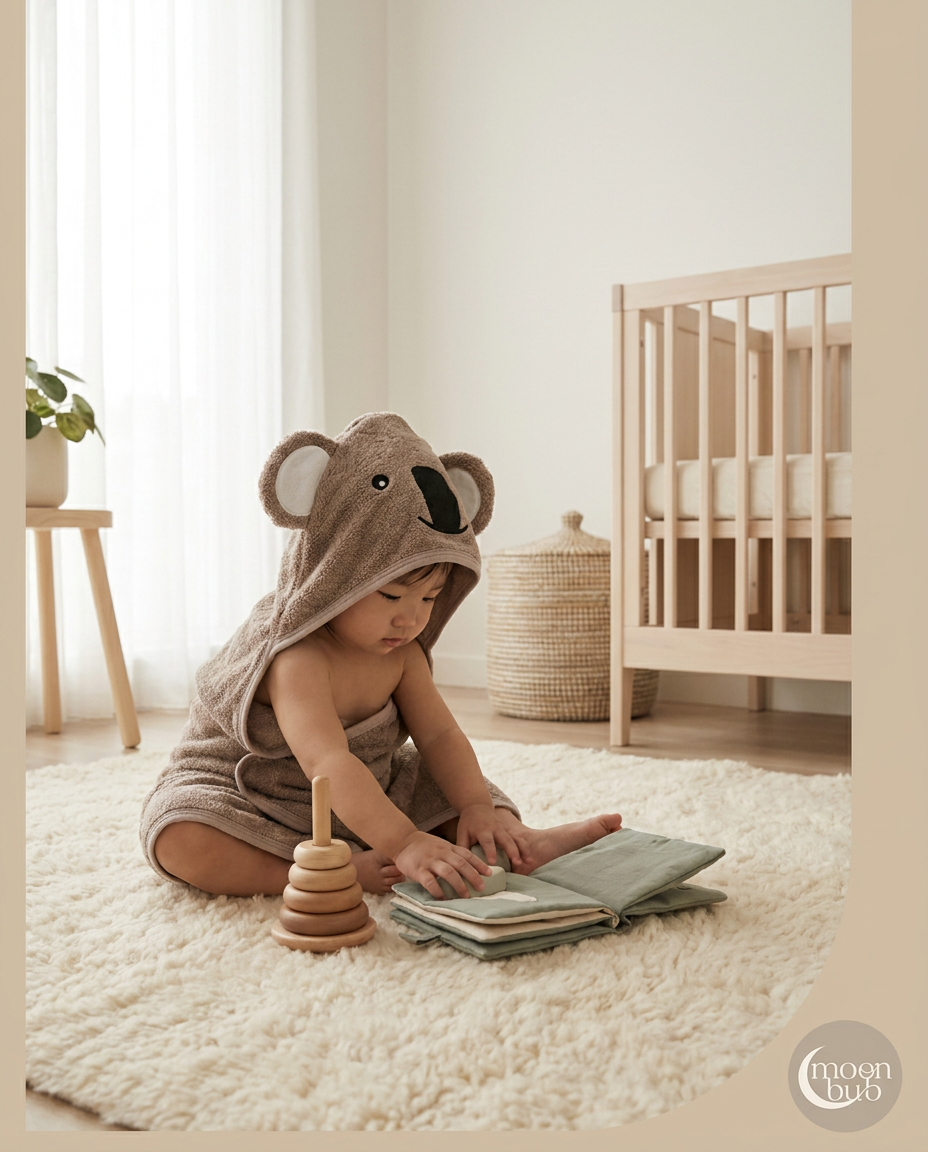Koala Bamboo Terry Hooded Towel