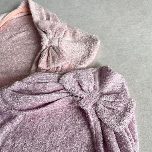 Bow Bamboo Terry Hooded Towel