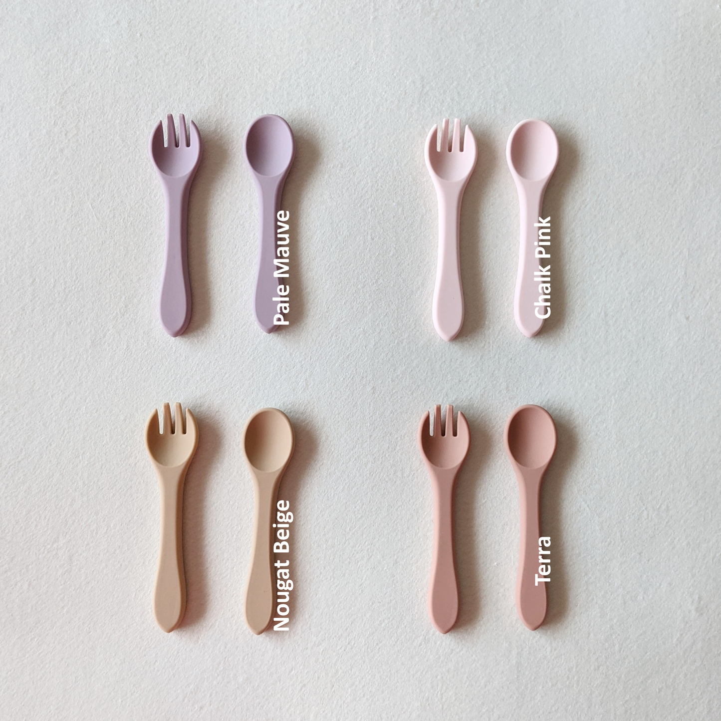 Silicone Utensil Set (Fork and Spoon)