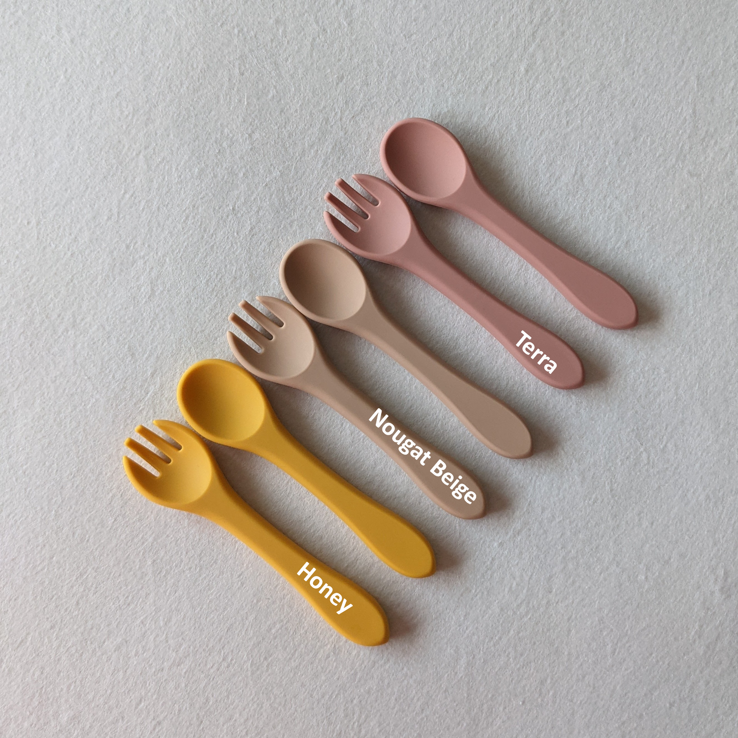 Silicone Utensil Set (Fork and Spoon)